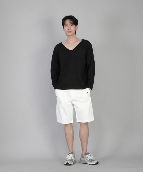SAINTCREW(セントクルー)の「無地BIGVネック長袖TシャツBIGV-879ブラック(Tシャツ/カットソー・メンズ・その他・LARGE/MEDIUM/XXX-LARGE/XXXX-LARGE/X-LARGE/XX-LARGE/SMALL)」の12枚目の写真