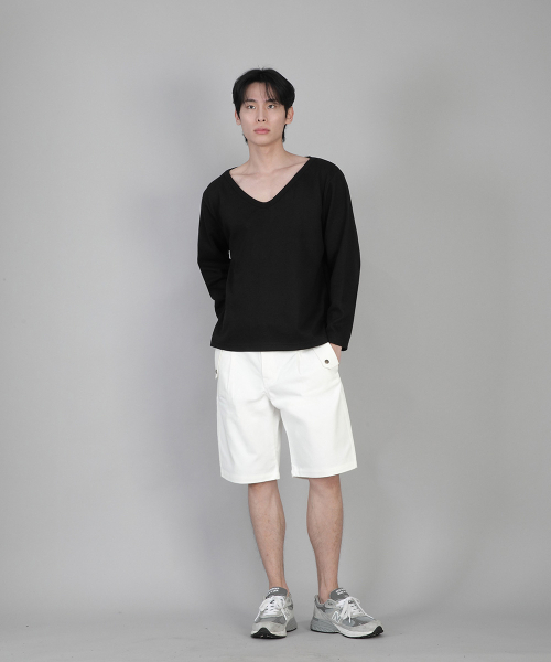 SAINTCREW(セントクルー)の「無地BIGVネック長袖TシャツBIGV-879ブラック(Tシャツ/カットソー・メンズ・その他・LARGE/MEDIUM/XXX-LARGE/XXXX-LARGE/X-LARGE/XX-LARGE/SMALL)」の13枚目の写真