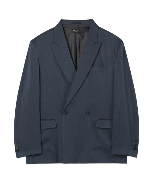 PRAIRIE(KR)(プレーリー)の「ビッグダディフィットワンボタンダブルブレザー (ネイビー)(テーラードジャケット・メンズ・ネイビー・SMALL/MEDIUM/LARGE)」の4枚目の写真