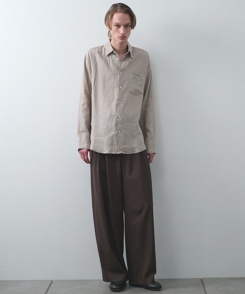STUDIOUS(ステュディオス)の「【STUDIOUS】2Tuck Curve Slacks(スラックス・メンズ・ブラック系2/ダークグレー/ブラック/ダークブラウン・1/3/2)」の14枚目の写真