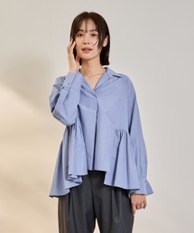 ketty（ケティ）の「モイストブロードラッフルヘムブラウス≪洗濯機で洗える≫（シャツ/ブラウス）」