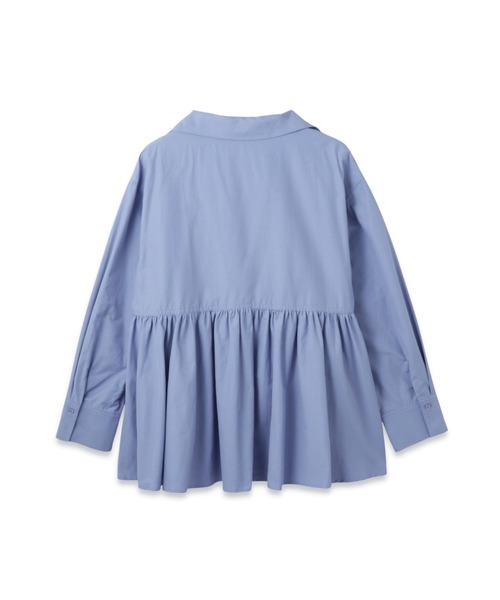ketty(ケティ)の「モイストブロードラッフルヘムブラウス≪洗濯機で洗える≫(シャツ/ブラウス・レディース・オフホワイト/ブルー・M)」の5枚目の写真