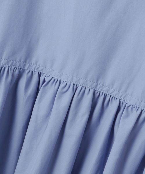 ketty(ケティ)の「モイストブロードラッフルヘムブラウス≪洗濯機で洗える≫(シャツ/ブラウス・レディース・オフホワイト/ブルー・M)」の10枚目の写真
