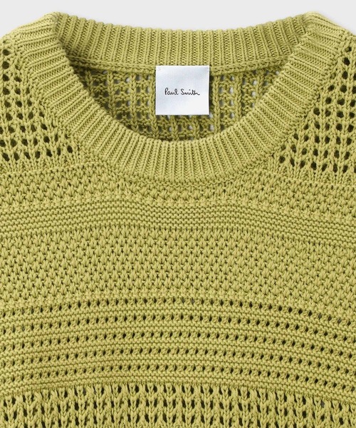 Paul Smith(ポールスミス)の「ウィメンズ ミックスパターン クルーネックニット / 165223 776N(ニット/セーター・レディース・ライトイエロー/ホワイト・MEDIUM)」の5枚目の写真