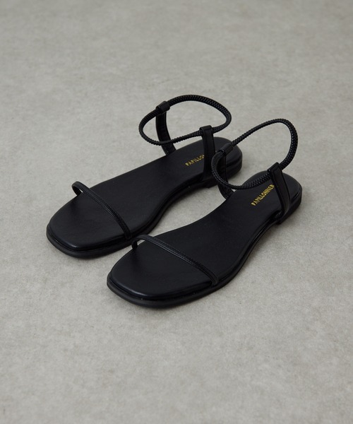 PAPILLONNER（パピヨネ）の「PAPILLONNER/フラットスクエアサンダル（サンダル・レディース・シルバー/ブラック/ベージュ・L/M/S）」の14枚目の写真