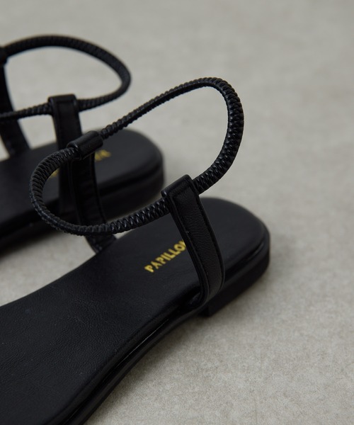 PAPILLONNER（パピヨネ）の「PAPILLONNER/フラットスクエアサンダル（サンダル・レディース・シルバー/ブラック/ベージュ・L/M/S）」の15枚目の写真