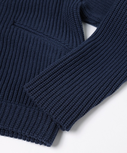 Jieda（ジエダ）の「LEATHER-COLLAR KNIT WORK JACKET（ブルゾン・メンズ・ネイビー/レッド/ブラック・2/1）」の20枚目の写真