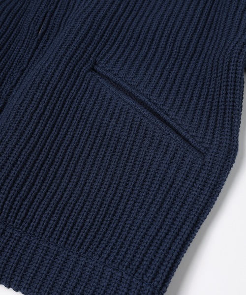 Jieda（ジエダ）の「LEATHER-COLLAR KNIT WORK JACKET（ブルゾン・メンズ・ネイビー/レッド/ブラック・2/1）」の21枚目の写真