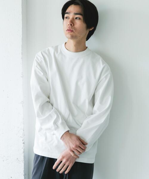 URBAN RESEARCH DOORS（アーバンリサーチドアーズ）の「『UR TECH』10.5オンス ヘビーウェイト LONG-SLEEVE T-SHIRTS（Tシャツ/カットソー・メンズ・チャコールグレー/ホワイト/イエロー・LARGE/MEDIUM）」の13枚目の写真