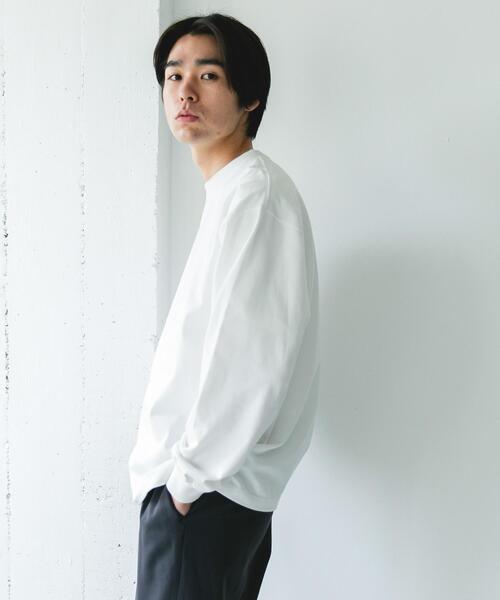 URBAN RESEARCH DOORS（アーバンリサーチドアーズ）の「『UR TECH』10.5オンス ヘビーウェイト LONG-SLEEVE T-SHIRTS（Tシャツ/カットソー・メンズ・チャコールグレー/ホワイト/イエロー・LARGE/MEDIUM）」の14枚目の写真