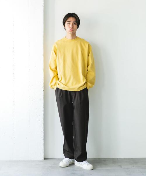 URBAN RESEARCH DOORS（アーバンリサーチドアーズ）の「『UR TECH』『抗菌/防臭』10.5オンス ヘビーウェイト LONG-SLEEVE T-SHIRTS（Tシャツ/カットソー・メンズ・チャコールグレー/ホワイト/イエロー・LARGE/MEDIUM）」の16枚目の写真