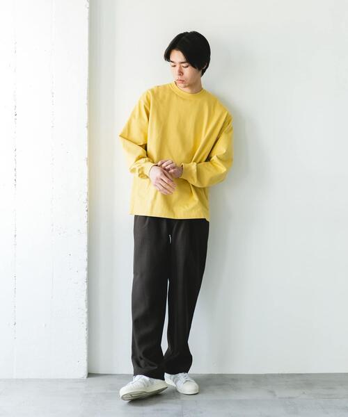URBAN RESEARCH DOORS（アーバンリサーチドアーズ）の「『UR TECH』『抗菌/防臭』10.5オンス ヘビーウェイト LONG-SLEEVE T-SHIRTS（Tシャツ/カットソー・メンズ・チャコールグレー/ホワイト/イエロー・LARGE/MEDIUM）」の17枚目の写真