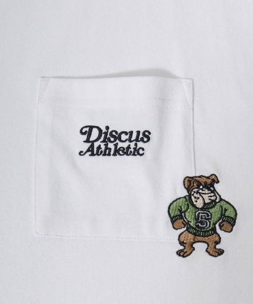 DISCUS（ディスカス）の「2026SS DISCUS/ディスカス USAコットン ヘビーウエイト ワンポイント刺繍 ポケット付Tシャツ レディース メンズ（Tシャツ/カットソー・メンズ・ブルーグレー/アッシュグレー/スミクロ/ホワイト・XL/L/M）」の17枚目の写真