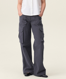 LIE MEQUE（リメーク）の「ポケットワイドパンツチャコール（その他パンツ）」