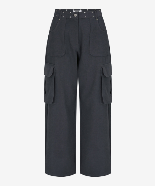 LIE MEQUE(リメーク)の「ポケットワイドパンツチャコール(その他パンツ・レディース・チャコール・SMALL/MEDIUM)」の2枚目の写真