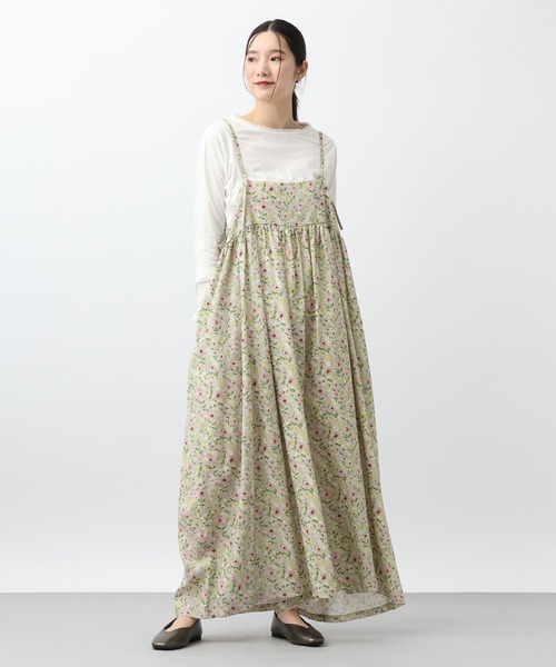 studio CLIP（スタディオクリップ）の「《natural by clip》TEN/Lフラワーサロペット（サロペット/オーバーオール・レディース・ピンク/ブルー・FREE）」の8枚目の写真