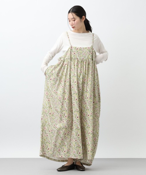 studio CLIP（スタディオクリップ）の「《natural by clip》TEN/Lフラワーサロペット（サロペット/オーバーオール・レディース・ピンク/ブルー・FREE）」の9枚目の写真