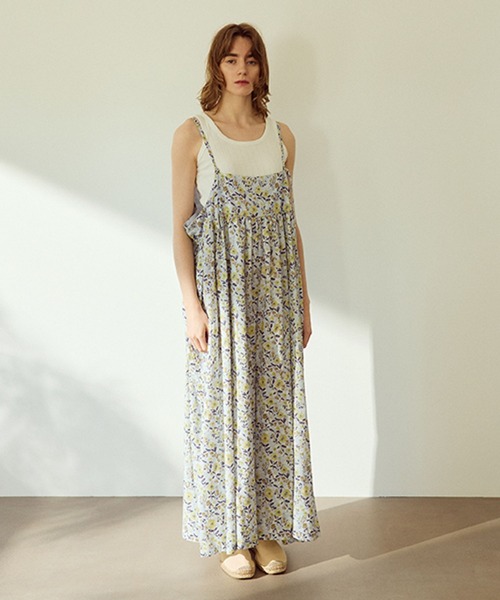 studio CLIP（スタディオクリップ）の「《natural by clip》TEN/Lフラワーサロペット（サロペット/オーバーオール・レディース・ピンク/ブルー・FREE）」の15枚目の写真