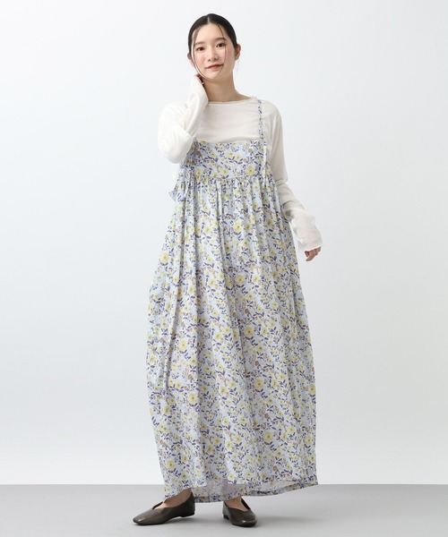 studio CLIP（スタディオクリップ）の「《natural by clip》TEN/Lフラワーサロペット（サロペット/オーバーオール・レディース・ピンク/ブルー・FREE）」の19枚目の写真