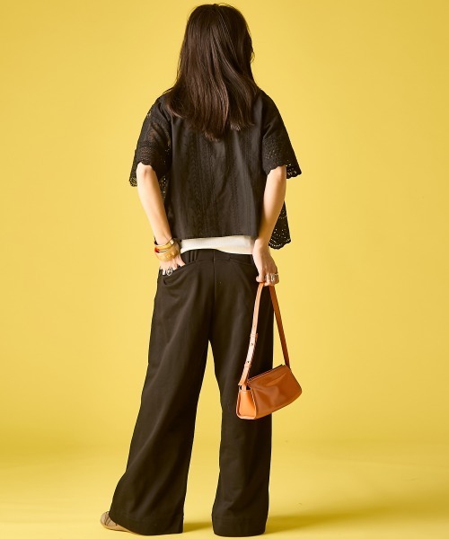 GEVS.（ジェイヴィス）の「レースパッチワークシャツ＜大きいサイズ有＞GEVS.（シャツ/ブラウス・レディース・ブラック/オフホワイト・M/L/LL/3L/5L/4L）」の17枚目の写真