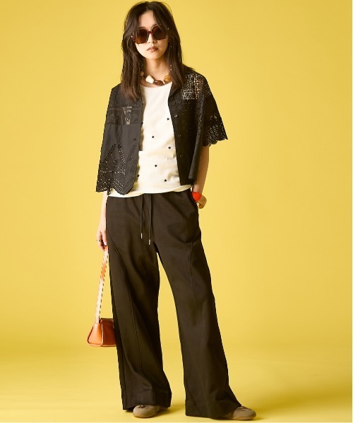 GEVS.（ジェイヴィス）の「レースパッチワークシャツ＜大きいサイズ有＞GEVS.（シャツ/ブラウス・レディース・ブラック/オフホワイト・M/L/LL/3L/5L/4L）」の18枚目の写真