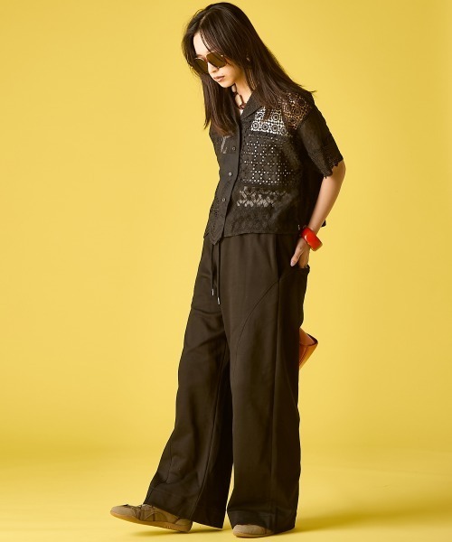 GEVS.（ジェイヴィス）の「レースパッチワークシャツ＜大きいサイズ有＞GEVS.（シャツ/ブラウス・レディース・ブラック/オフホワイト・M/L/LL/3L/5L/4L）」の20枚目の写真