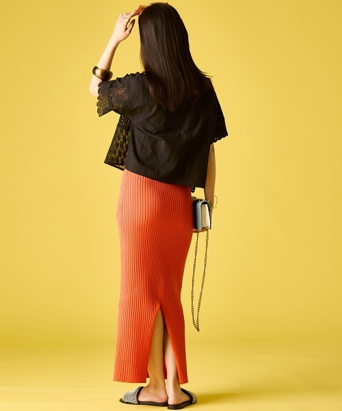 GEVS.（ジェイヴィス）の「レースパッチワークシャツ＜大きいサイズ有＞GEVS.（シャツ/ブラウス・レディース・ブラック/オフホワイト・M/L/LL/3L/5L/4L）」の22枚目の写真