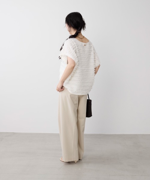 MICA&DEAL（マイカ＆ディール）の「フリンジニットプルオーバー（ニット/セーター・レディース・オフホワイト/ブラック・FREE）」の11枚目の写真