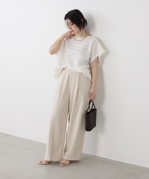 MICA&DEAL（マイカ＆ディール）の「フリンジニットプルオーバー（ニット/セーター・レディース・オフホワイト/ブラック・FREE）」の13枚目の写真