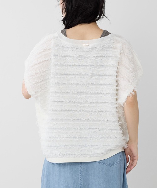 MICA&DEAL（マイカ＆ディール）の「フリンジニットプルオーバー（ニット/セーター・レディース・オフホワイト/ブラック・FREE）」の17枚目の写真