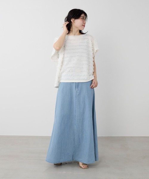 MICA&DEAL（マイカ＆ディール）の「フリンジニットプルオーバー（ニット/セーター・レディース・オフホワイト/ブラック・FREE）」の19枚目の写真