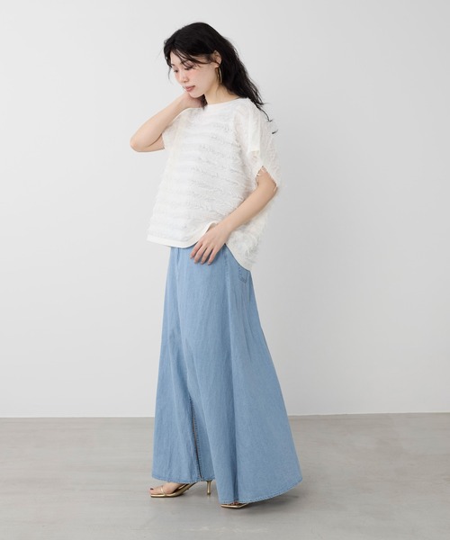 MICA&DEAL（マイカ＆ディール）の「フリンジニットプルオーバー（ニット/セーター・レディース・オフホワイト/ブラック・FREE）」の20枚目の写真