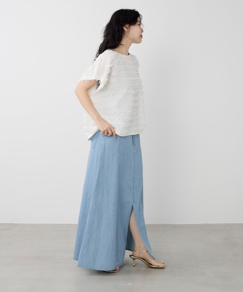 MICA&DEAL（マイカ＆ディール）の「フリンジニットプルオーバー（ニット/セーター・レディース・オフホワイト/ブラック・FREE）」の21枚目の写真