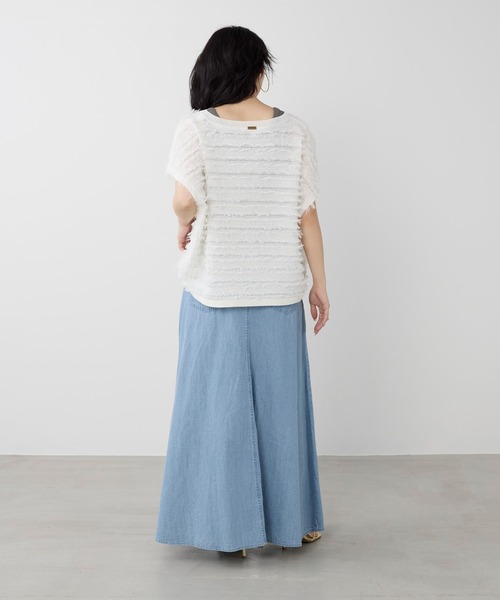 MICA&DEAL（マイカ＆ディール）の「フリンジニットプルオーバー（ニット/セーター・レディース・オフホワイト/ブラック・FREE）」の22枚目の写真