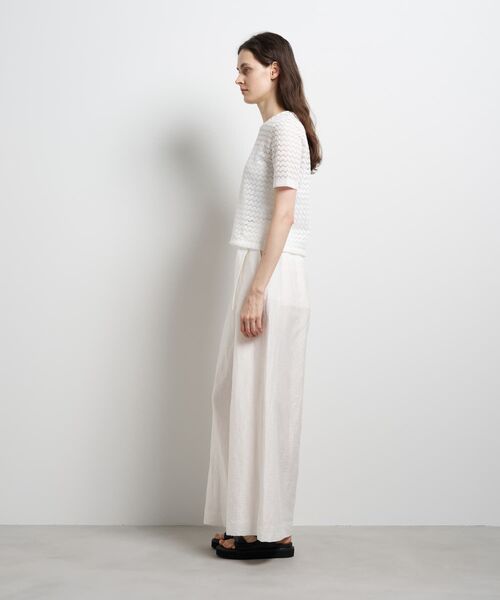 LANVIN en Bleu（ランバンオンブルー）の「シアーレースカットソー（Tシャツ/カットソー・レディース・ブラック/オフホワイト・38）」の4枚目の写真