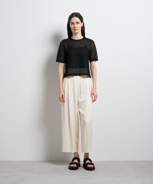 LANVIN en Bleu（ランバンオンブルー）の「シアーレースカットソー（Tシャツ/カットソー・レディース・ブラック/オフホワイト・38）」の11枚目の写真