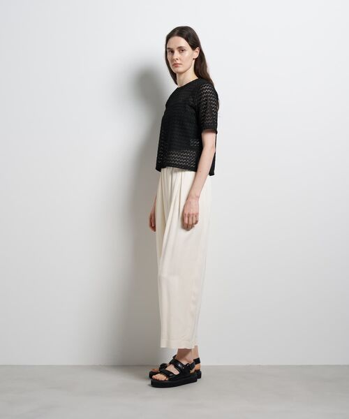 LANVIN en Bleu（ランバンオンブルー）の「シアーレースカットソー（Tシャツ/カットソー・レディース・ブラック/オフホワイト・38）」の12枚目の写真