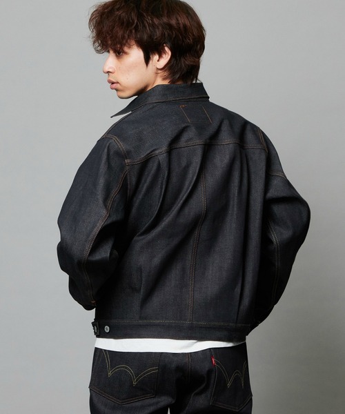EDWIN（エドウィン）の「EDWIN エドウィン 505ZX デニムジャケット Gジャン セットアップ対応 セルビッジ（デニムジャケット・メンズ・ブラック系その他/ノンウォッシュ/インディゴブルー・SMALL/X-LARGE/LARGE/MEDIUM）」の9枚目の写真
