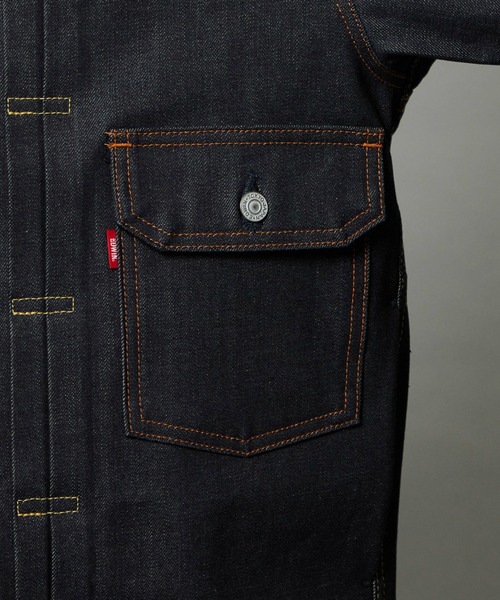 EDWIN（エドウィン）の「EDWIN エドウィン 505ZX デニムジャケット Gジャン セットアップ対応 セルビッジ（デニムジャケット・メンズ・ブラック系その他/ノンウォッシュ/インディゴブルー・SMALL/X-LARGE/LARGE/MEDIUM）」の11枚目の写真