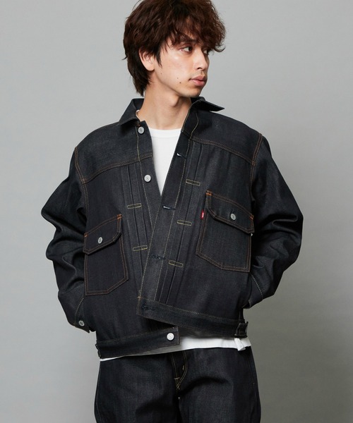 EDWIN（エドウィン）の「EDWIN エドウィン 505ZX デニムジャケット Gジャン セットアップ対応 セルビッジ（デニムジャケット・メンズ・ブラック系その他/ノンウォッシュ/インディゴブルー・SMALL/X-LARGE/LARGE/MEDIUM）」の6枚目の写真
