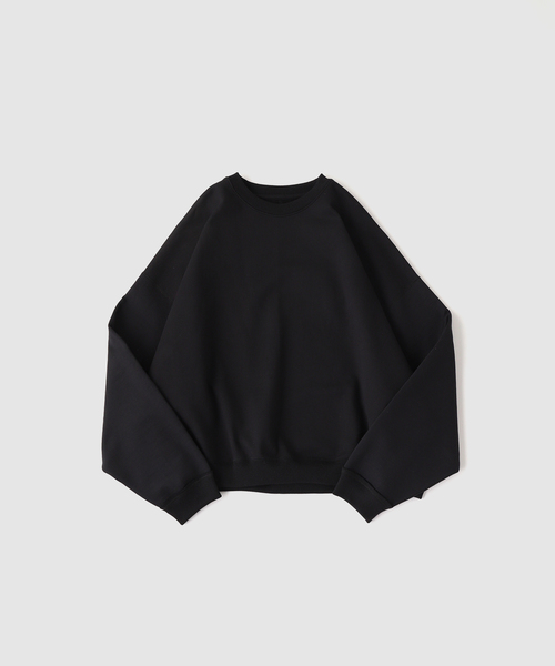 EDIFICE(エディフィス)の「MARKAWARE(マーカウェア)HUGE SHORT SWEAT(スウェット・メンズ・チャコールグレー/ブラック・1/2)」の1枚目の写真