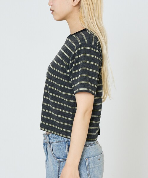 NOMINE（ノミネ）の「パイル 半袖 Tシャツ（Tシャツ/カットソー・レディース・グレー/ブラック/グリーン・フリー）」の16枚目の写真