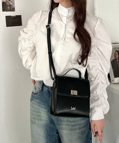 Lee（リー）の「Lee/スクエア 2way ミニショルダーバッグ/ハンドバッグ/レディース（ショルダーバッグ・レディース・オフホワイト/シルバー/ブラック・FREE）」の3枚目の写真