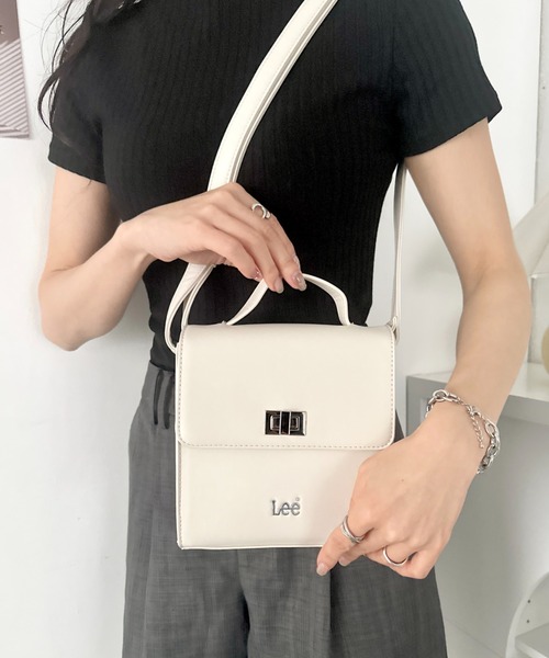 Lee（リー）の「Lee/スクエア 2way ミニショルダーバッグ/ハンドバッグ/レディース（ショルダーバッグ・レディース・オフホワイト/シルバー/ブラック・FREE）」の7枚目の写真