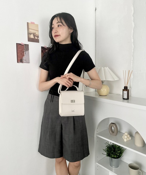 Lee（リー）の「Lee/スクエア 2way ミニショルダーバッグ/ハンドバッグ/レディース（ショルダーバッグ・レディース・オフホワイト/シルバー/ブラック・FREE）」の9枚目の写真