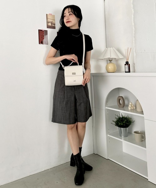Lee（リー）の「Lee/スクエア 2way ミニショルダーバッグ/ハンドバッグ/レディース（ショルダーバッグ・レディース・オフホワイト/シルバー/ブラック・FREE）」の10枚目の写真