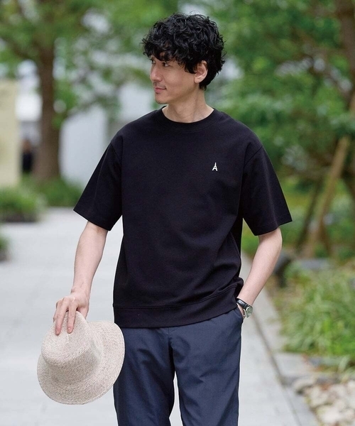 a.v.v(アーヴェヴェ)の「夏カットソー人気NO.1【接触冷感】ライトアゼ1ポイントシシュウスウェットT〈イージーケア/洗濯機で洗える/毛玉になりにくい〉(Tシャツ/カットソー・メンズ・ブラック/チャコールグレー/ブルー/ホワイト/ライトグレー/ブラウン/ボルドー/ピンク/ミント/グリーン・46/48/50/44/52)」の20枚目の写真
