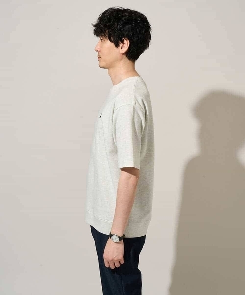 a.v.v(アーヴェヴェ)の「夏カットソー人気NO.1【接触冷感】ライトアゼ1ポイントシシュウスウェットT〈イージーケア/洗濯機で洗える/毛玉になりにくい〉(Tシャツ/カットソー・メンズ・ブラック/チャコールグレー/ブルー/ホワイト/ライトグレー/ブラウン/ボルドー/ピンク/ミント/グリーン・46/48/50/44/52)」の14枚目の写真
