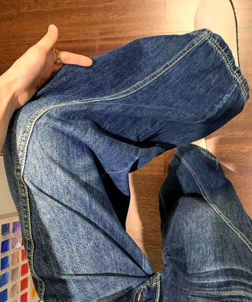 core core（コアコア）の「ワイドデニムパンツ（デニムパンツ・レディース・インディゴブルー・S/M/L）」の5枚目の写真
