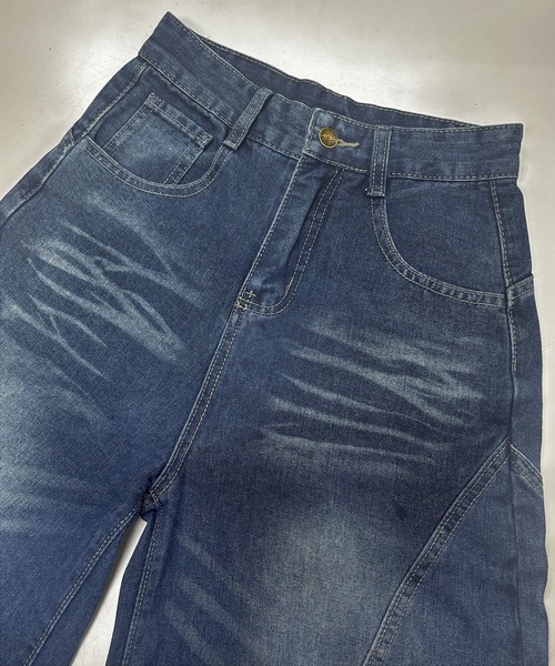 core core（コアコア）の「ワイドデニムパンツ（デニムパンツ・レディース・インディゴブルー・S/M/L）」の12枚目の写真